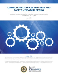 Correctional Officer Wellness and Safety Literature Review