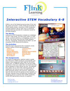 Interactive Interactive STEM Vocabulary 6-8