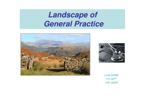 Landscape of General Practice - West Lakes GP Training Programme