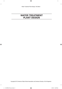 Water Treatment Plant Design, 5th Edition, Table of Contents