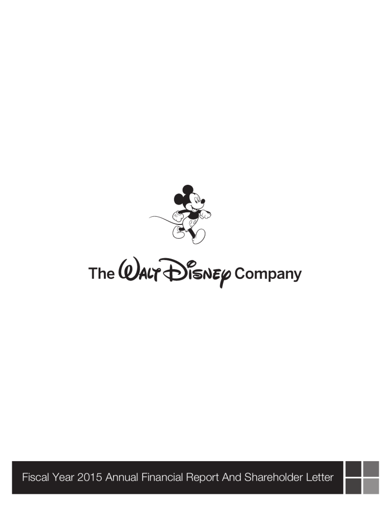 2015 Annual Report of The Walt Disney Company