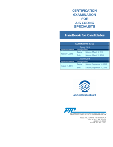 Certification Examination for AIS Coding Specialists