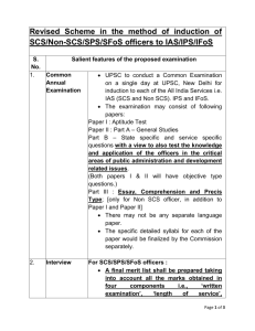 Revised Scheme in the method of induction of SCS/Non