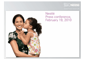 Nestlé Press conference, February 19, 2010