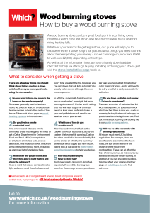 Wood burning stoves - Stove Industry Alliance