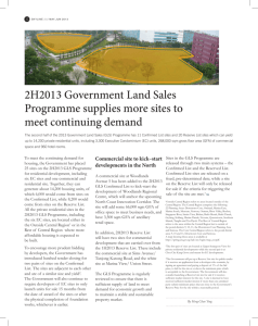 2H2013 Government Land Sales Programme supplies more sites to