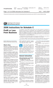 2006 Instruction 1040 Schedule C