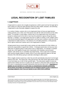 legal recognition of lgbt families - National Center for Lesbian Rights