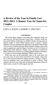 A Review of the Year in Family Law 2012-2013