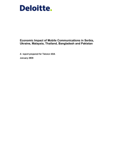 Economic Impact of Mobile Communications in Serbia