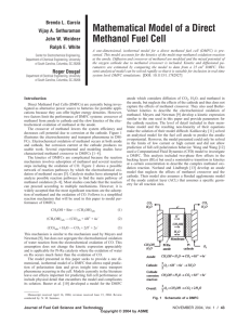 Mathematical Model of a Direct Methanol Fuel Cell