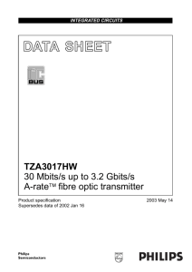 TZA3017HW 30 Mbits/s up to 3.2 Gbits/s A-rate(tm) fibre