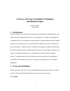 A Survey of Event Correlation Techniques and Related Topics