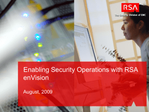 Enabling Security Operations with RSA enVision