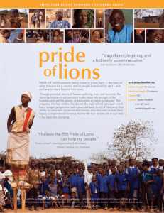 One Page. Final - Pride of Lions Film