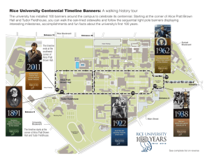 Rice University Centennial Timeline Banners: A walking history tour