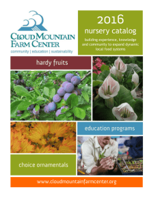 nursery catalog - Cloud Mountain Farm and Nursery