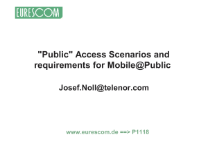 "Public" Access Scenarios and requirements for Mobile