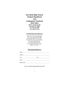 Student Handbook - Deerfield High School