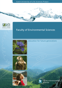 Faculty of Environmental Sciences