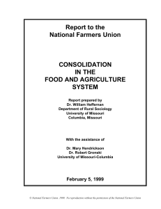 Consolidation in the Food and Agricultural System