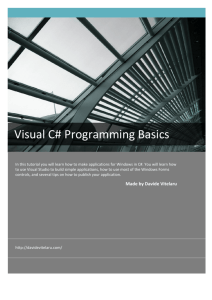Visual C# Programming Basics