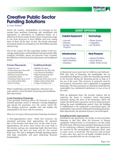 Creative Public Sector Funding Solutions