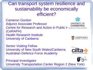 Can transport system resilience and sustainability be economically