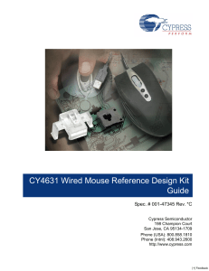 CY4631 Wired Mouse Reference Design Kit Guide