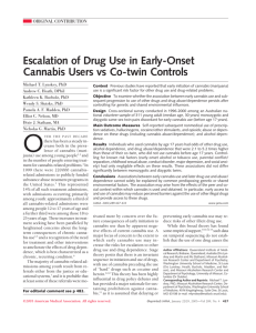 Escalation of Drug Use in Early-Onset Cannabis Users vs Co