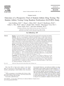 Outcomes of a Prospective Trial of Student