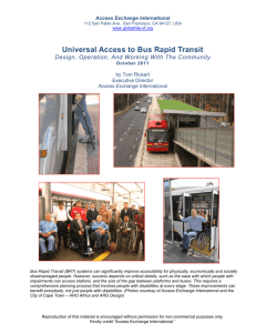 Universal Access to Bus Rapid Transit