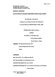 GR Case No. 1795 of 2014 - Sonitpur District Judiciary, Assam