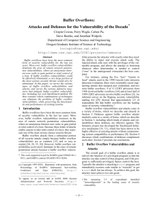 Buffer Overflows - Electrical and Computer Engineering