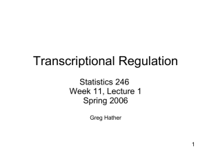 Transcriptional Regulation