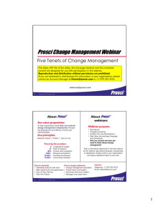 Prosci Change Management Webinar