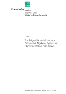 The Folgar–Tucker Model as a Differential Algebraic System for