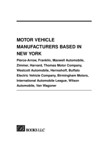 MOTOR VEHICLE MANUFACTURERS BASED IN NEW YORK