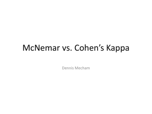 McNemar vs. Cohen's Kappa