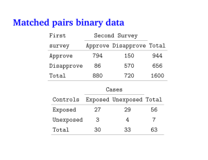 Matched pairs binary data
