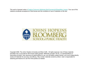 Lecture 25 - Johns Hopkins Bloomberg School of Public Health