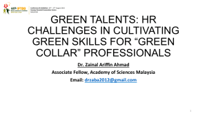green talents: hr challenges in cultivating green