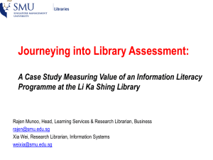 Journeying into Library Assessment
