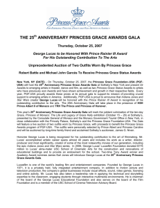 THE 25 ANNIVERSARY PRINCESS GRACE AWARDS GALA