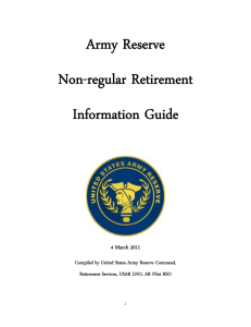 Army Reserve Retirement Guide