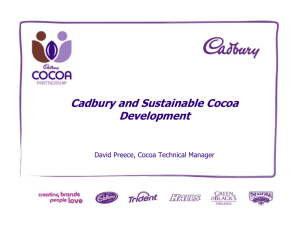 Cadbury - David Preece - The International Cocoa Organization