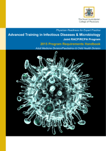 Infectious Diseases & Microbiology Joint RACP/RCPA Advanced