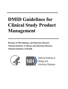 Pharmacy Guidelines and Instructions for Division of Microbiology