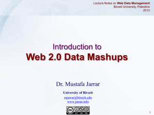 Web 2.0 Mashups - Mustafa Jarrar