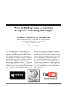 Web 2.0: Building Online Communities Using Social